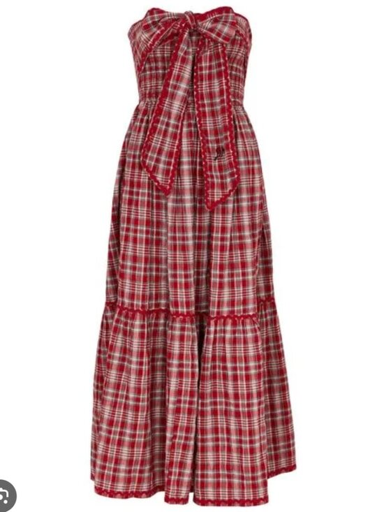 Damson Madder Dresses & Skirts - Damson Madder Pia Midi Dress in Red Check